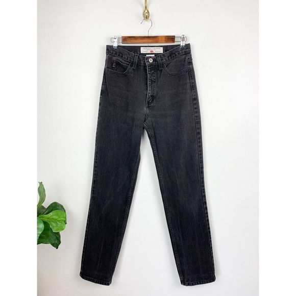 Vintage 90s Guess Black High Waisted Narrow Original Fit Jeans Sz 28 - Picture 1 of 9